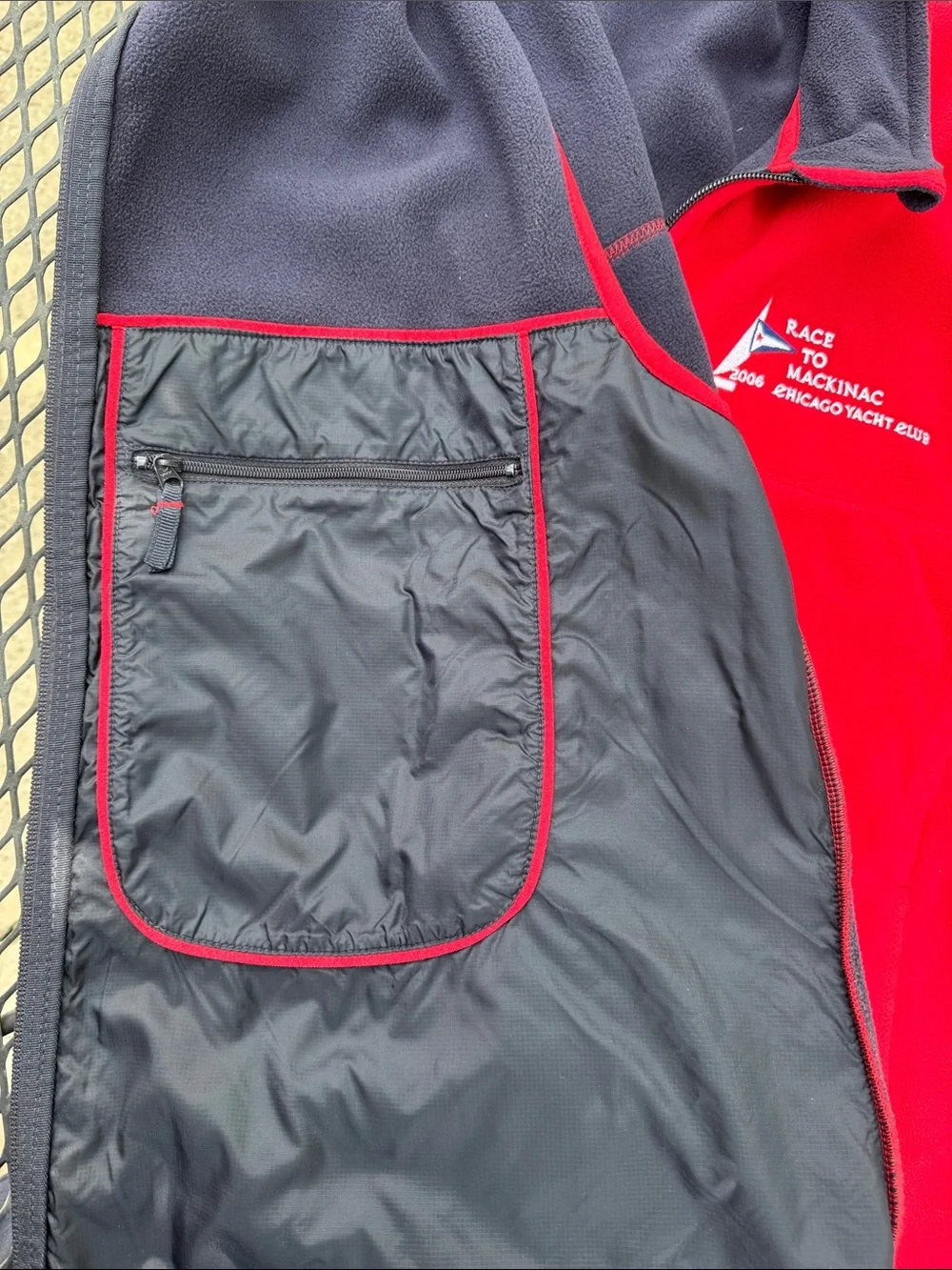 Race to Mackinac 2006 Fleece Vest Chicago Yacht Club Size XL